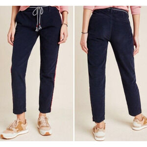 Sundry Pants Womens 28 Blue Corduroy Trousers Striped Side Seams Modern Casual